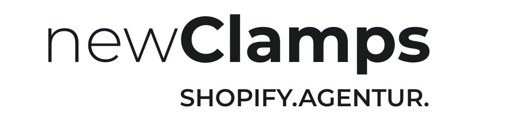 Logo der newClamps Shopify Agentur für E-Commerce Wachstum und Onlinemarketing.